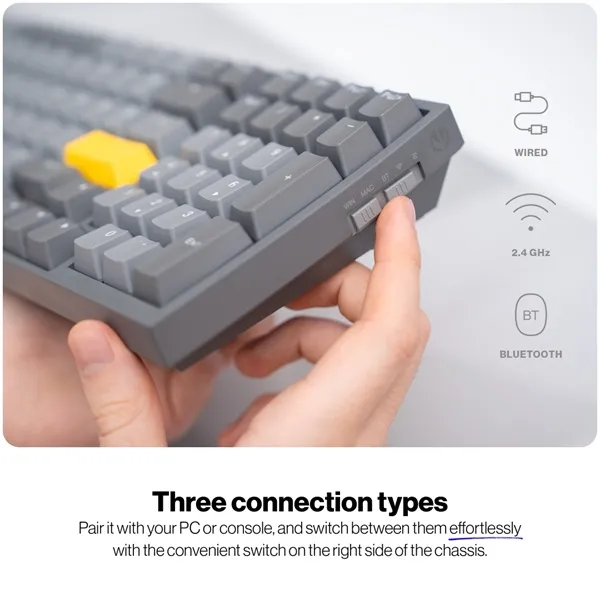 Endorfy Wireless Billentyűzet - Celeris 1800 (RGB, Gateron Yellow Switch, mechanikus, 100 gomb, US) - Image 5