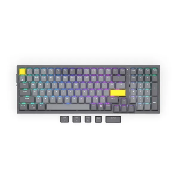 Endorfy Wireless Billentyűzet - Celeris 1800 (RGB, Gateron Yellow Switch, mechanikus, 100 gomb, US) - Image 3