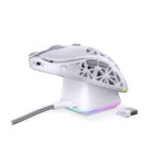 Endorfy Wireless Egér - LIV Plus Onyx White (Honeycomb, 26 000 DPI, ARGB, PixArt PAW3395, optikai, fehér) + dokkoló - Image 9