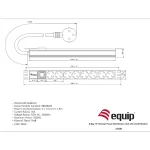 Equip Hálózati Elosztó - 333283 (Schuko, 8 Schuko, Rack 1U, 1,8m kábel, fekete) - Image 2