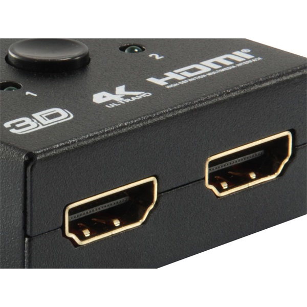 Equip HDMI Switch - 332723 (1x Bemenet, 2x Kimenet, két irányú jelátvitel, fekete) - Image 4