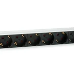 Equip Hálózati Elosztó - 333292 (Schuko, 9 Schuko, Rack 1U, 1,8m kábel, aluminium, fekete) - Image 3