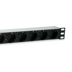 Equip Hálózati Elosztó - 333309 (Schuko, 7 Schuko, Rack 1U, túlfeszültség védelett, 1,8m kábel, aluminium, fekete) - Image 4
