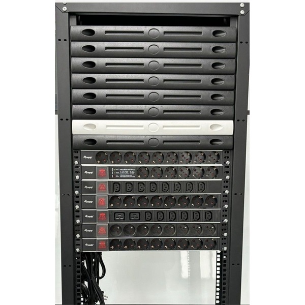 Equip Hálózati Elosztó - 333316 (C20, 6x C13 + 2x C19 , Rack 1U, 1,8m kábel, fekete) - Image 8