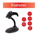 Equip Kézi Vonalkód olvasó - 351021 (1D/2D, állvánnyal, vezetékes, fekete) - Image 3