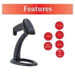 Equip Kézi Vonalkód olvasó - 351020 (1D, állvánnyal, vezetékes, fekete) - Image 4