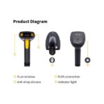 Equip Kézi Vonalkód olvasó - 351020 (1D, állvánnyal, vezetékes, fekete) - Image 6