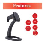 Equip Kézi Vonalkód olvasó - 351022 (1D, lézeres, állvánnyal, vezetékes, fekete) - Image 4