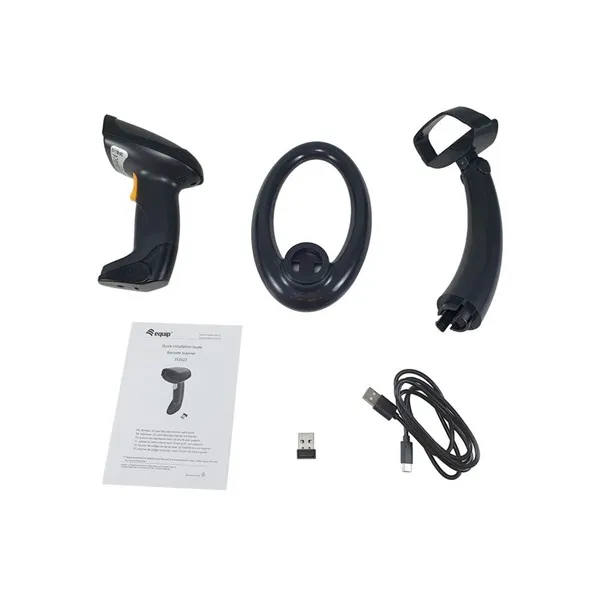 Equip Kézi Vonalkód olvasó - 351023 (1D, lézeres, állvánnyal, vezeték nélküli, fekete) - Image 9