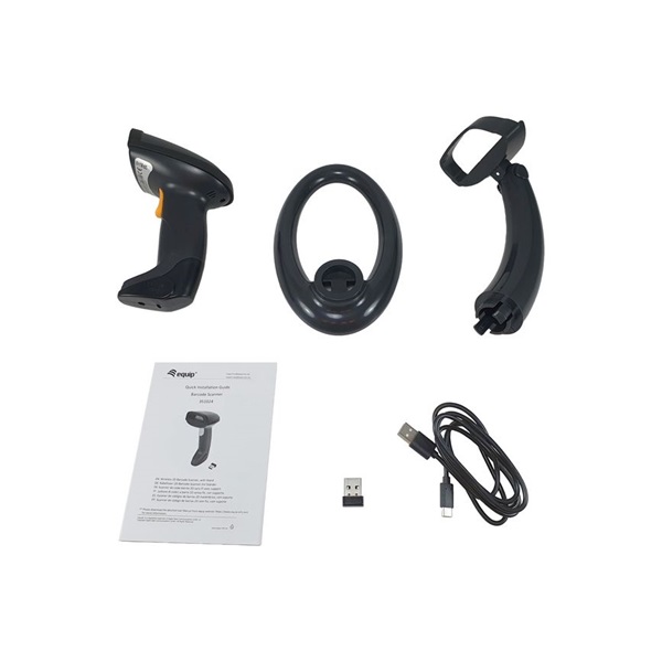 Equip Kézi Vonalkód olvasó - 351024 (2D, lézeres, állvánnyal, vezeték nélküli, fekete) - Image 8