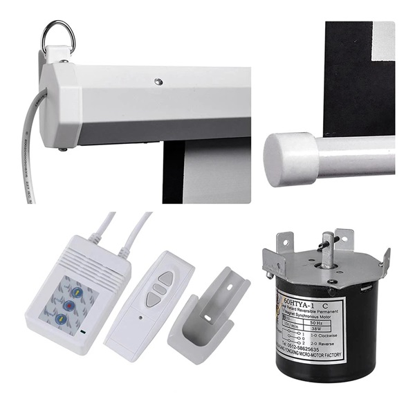 Everest 111" (1:1) motoros fali vászon - EPP-200 (200 x 200 cm, távirányító, fehér váz) - Image 2