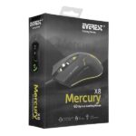 Everest Gamer Egér - Mercury X8  (3200 DPI, 6gomb, 1,8m harisnyázott kábel, optikai, fekete, RGB LED) - Image 7