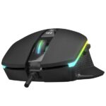 Everest Gamer Egér - RAGE-X2  (6400 DPI, 7gomb, 1,5m harisnyázott kábel, optikai, fekete, RGB LED) - Image 3