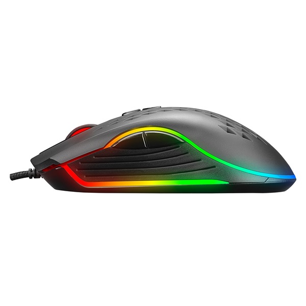 Everest Gamer Egér - SM-G07 METAFOR  (6400 DPI, 7gomb, 1,5m harisnyázott kábel,optikai, fekete, RGB LED) - Image 7