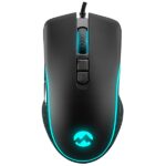 Everest Gamer Egér - SM-G56 CORAX  (7200 DPI, 7gomb, 1,5m harisnyázott kábel,optikai, fekete, RGB LED) - Image 2
