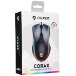Everest Gamer Egér - SM-G56 CORAX  (7200 DPI, 7gomb, 1,5m harisnyázott kábel,optikai, fekete, RGB LED) - Image 8