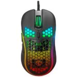Everest Gamer Egér - SM-G66 X-HOLE  (8000 DPI, 7gomb, 1,5m harisnyázott kábel,optikai, fekete, RGB LED) - Image 2