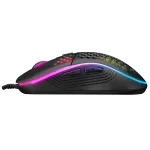 Everest Gamer Egér - SM-G66 X-HOLE  (8000 DPI, 7gomb, 1,5m harisnyázott kábel,optikai, fekete, RGB LED) - Image 4