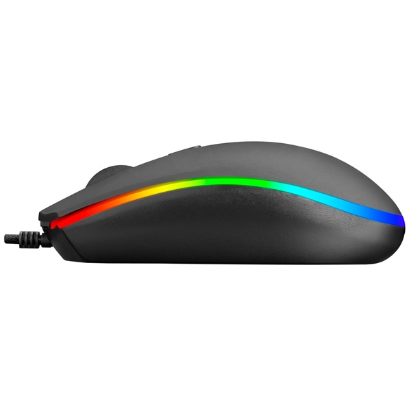 Everest Gamer Egér - SM-GX66  (1600 DPI, 4gomb, 1,25m harisnyázott kábel, optikai, fekete, RGB LED) - Image 6