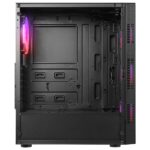 Rampage Számítógépház - PLAID V1 (fekete; üveg; ATX; alsó táp; 4x120mm RGB, 1xUSB3.0 + 2xUSB2.0) - Image 4