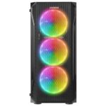 Everest Számítógépház - X-RACER (fekete; üveg; ATX; alsó táp; 4x120mm LED, 1xUSB3.0 + 2xUSB2.0) - Image 2
