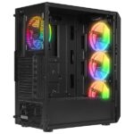 Everest Számítógépház - X-RACER (fekete; üveg; ATX; alsó táp; 4x120mm LED, 1xUSB3.0 + 2xUSB2.0) - Image 3