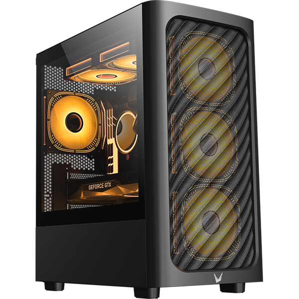 Formula Számítógépház - Air Mesh G3 Black (fekete, ablakos, 1x12cm venti, mATX, 1xUSB3.0, 2xUSB2.0) - Image 3