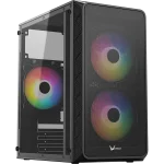 Formula Számítógépház - Air Mesh G4 Black (fekete, ablakos, 1x12cm venti, mATX, 1xUSB3.0, 1xUSB2.0)