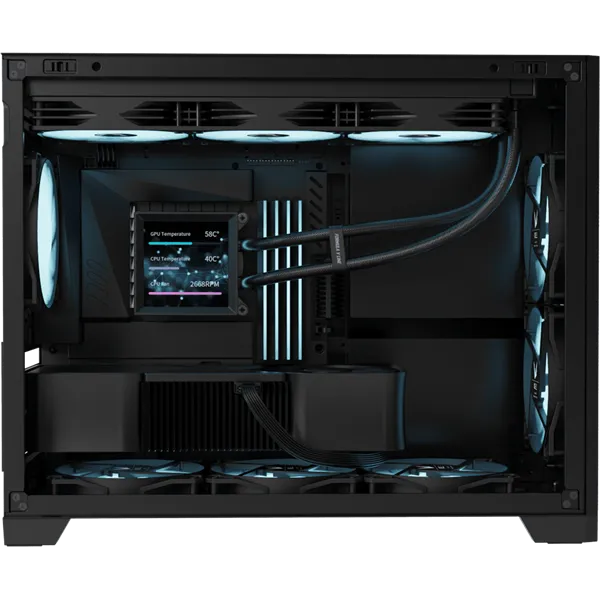 Formula Számítógépház - Air Mesh G6 Black (fekete, ablakos, mATX, 1xUSB3.0, 1xType-C) - Image 3