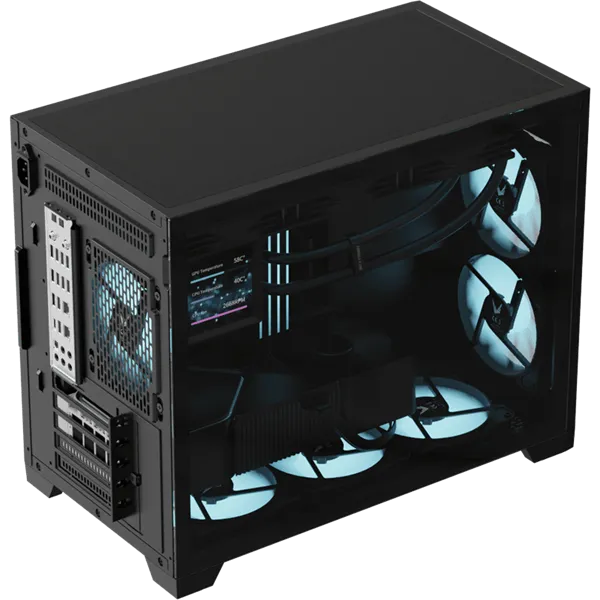 Formula Számítógépház - Air Mesh G6 Black (fekete, ablakos, mATX, 1xUSB3.0, 1xType-C) - Image 2