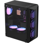 Formula Számítógépház - Air Power G1 Plus Black (fekete, ablakos, 6x12cm venti, mATX, 1xUSB3.0, 1xUSB2.0, 1xType-C) - Image 3