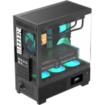 Formula Számítógépház - Crystal E1 FLOE Black (fekete, ablakos, ATX, 2xUSB3.0, 1xType-C) - Image 2