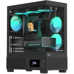 Formula Számítógépház - Crystal E1 FLOE Black (fekete, ablakos, ATX, 2xUSB3.0, 1xType-C)