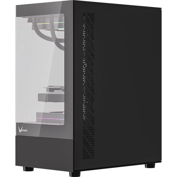 Formula Számítógépház - Crystal Z1CM Black (fekete, ablakos, mATX, 1xUSB3.0, 1xType-C) - Image 2