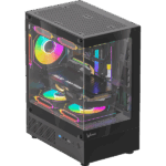 Formula Számítógépház - Crystal Z1CM Black (fekete, ablakos, mATX, 1xUSB3.0, 1xType-C) - Image 3