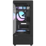 Formula Számítógépház - Crystal Z1CM Plus Black AR V2 (fekete, ablakos, mATX,3x12 cm venti,1xUSB2.0, 1xUSB3.0, 1xType-C) - Image 3