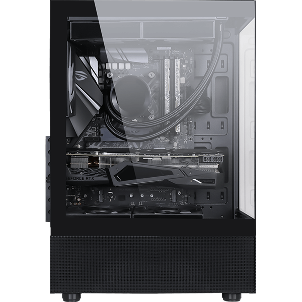 Formula Számítógépház - Crystal Z1+ Black ARGB (fekete, ablakos, 3x12cm venti, ATX, 1xUSB3.0, 1xUSB2.0) - Image 3