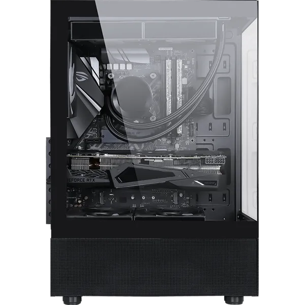 Formula Számítógépház - Crystal Z1+ Black ARGB (fekete, ablakos, ATX, 3x12cm venti, 1xUSB3.0, 1xUSB2.0, 1xType-C) - Image 4