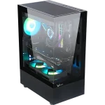 Formula Számítógépház - Crystal Z1+ Black ARGB (fekete, ablakos, ATX, 3x12cm venti, 1xUSB3.0, 1xUSB2.0, 1xType-C) - Image 2