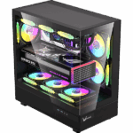 Formula Számítógépház - Crystal Z8 Black (fekete, ablakos, ATX, 1xUSB3.0, 1xUSB2.0, 1xType-C) - Image 2