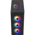 Formula Számítógépház - FG-06 AR (fekete, ablakos, 4x12cm ARGB venti, mATX, 1xUSB3.0, 2xUSB2.0)