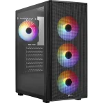 Formula Számítógépház - FG-06 AR (fekete, ablakos, 4x12cm ARGB venti, mATX, 1xUSB3.0, 2xUSB2.0) - Image 2