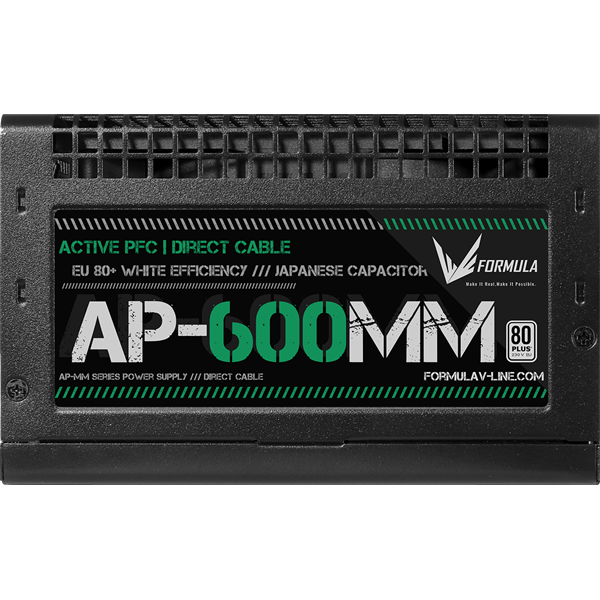Formula Tápegység 600W - AP-600MM (80 Plus, Aktív PFC, 12cm) - Image 2