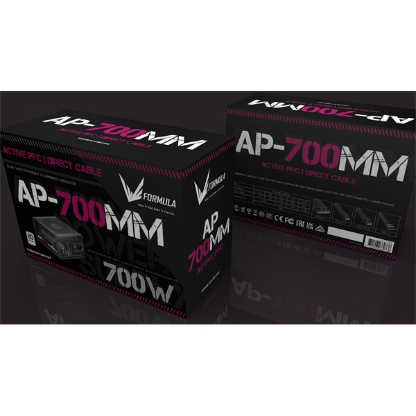 Formula Tápegység 700W - AP-700MM (80 Plus, Aktív PFC, 12cm) - Image 3