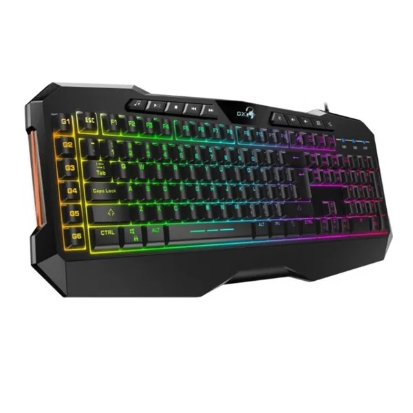 Genius Billentyűzet - Scorpion K11 Pro (Vezetékes, USB, RGB, multimédiás, fekete) - Image 3