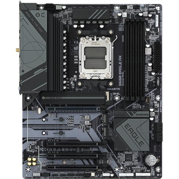 Gigabyte Alaplap - AMD B650 EAGLE AM5 (B650, 4xDDR5 5200MHz, RAID, 4xSATA3, M.2, 8xUSB2.0, 6xUSB3.1) - Image 2