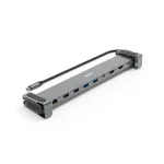 Hama USB HUB - 200145 (USB-C 9n1, 3xUSB 3.1, 2xUSB 2.0, 2xUSB-C, 1xHDMI, 1xLAN, 100W PD, szürke)