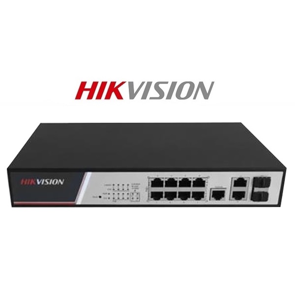 Hikvision Switch PoE - DS-3E2310P (8 port 100Mbps, 125W, 2 port 1000Mbps combo, menedzselhető) - Image 1