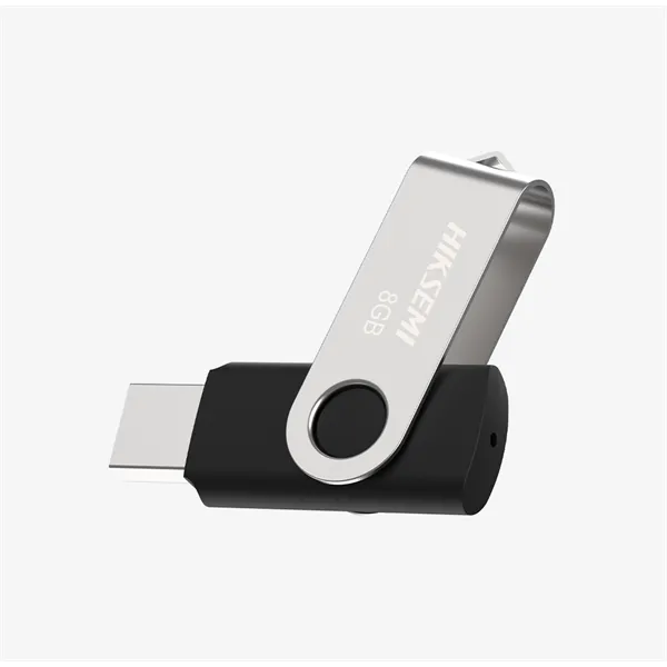 Hikvision HIKSEMI Pendrive - 64GB USB3.0, ROTARY M200S, Ezüst-Fekete