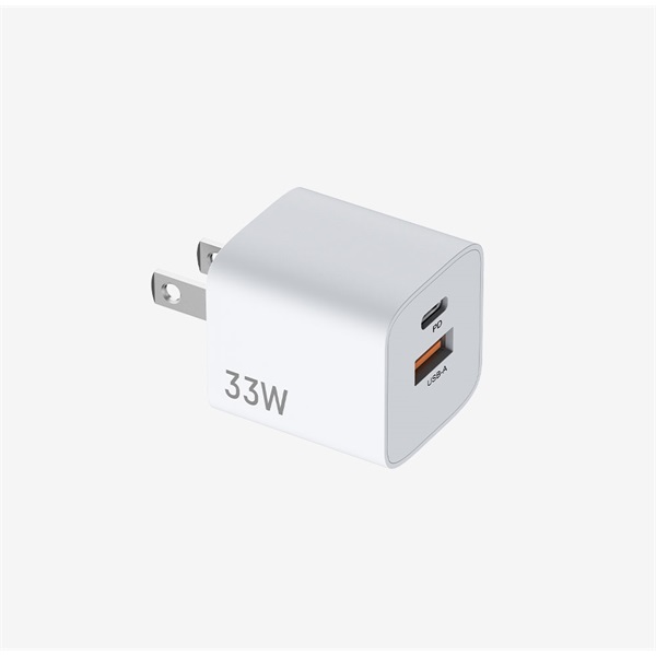 Hikvision HIKSEMI Telefon töltő - 1db USB-C, 1db USB-A + USB-C kábel, 33W, US plug - Image 2